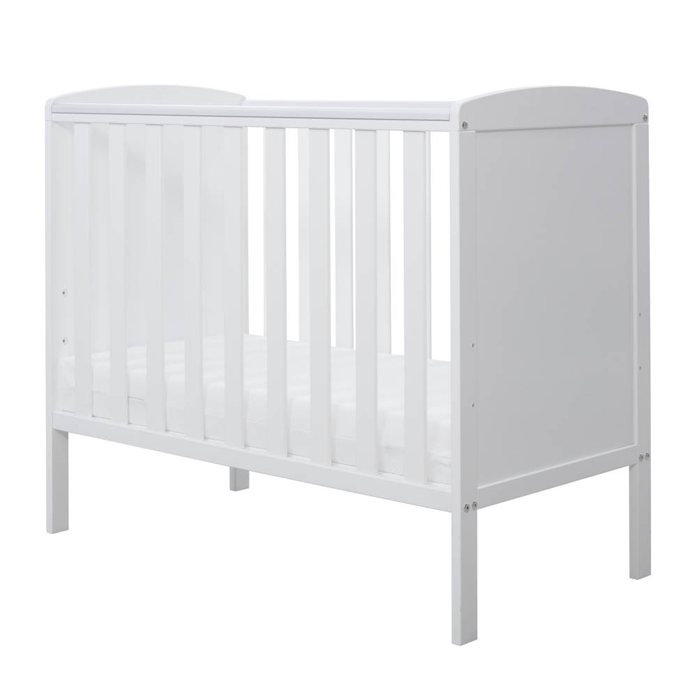 Ickle Bubba Coleby Space Saver Cot & Fibre Mattress - White at Pram World