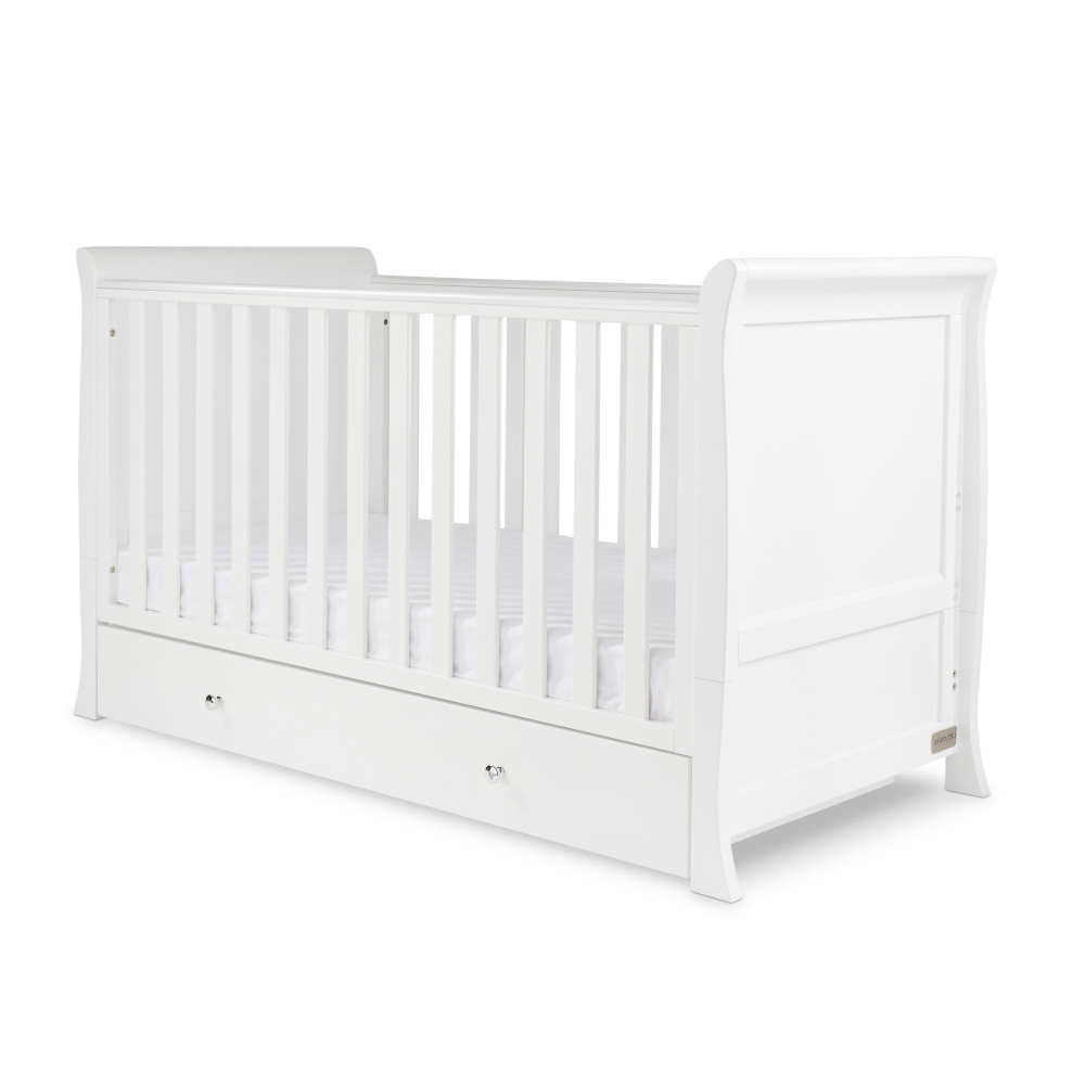Ickle Bubba Snowdon Classic Cot Bed - White at Pram World