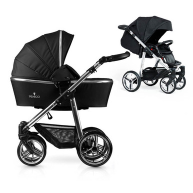 Venicci Silver Special Edition in Pram Black Winstanleys