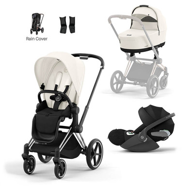 Cybex Priam Cloud T Travel System Off White Winstanleys