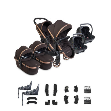 【 新品未使用 】 CARAMEL baby&child 2y iCandy Peach 8 Editions Twin Cocoon 360 Travel System - Pecan