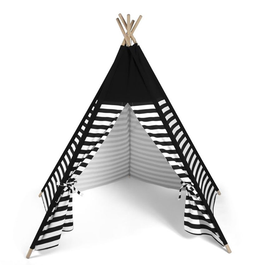 Snuz Kids Teepee Play Tent - Black Stripe from Pram World