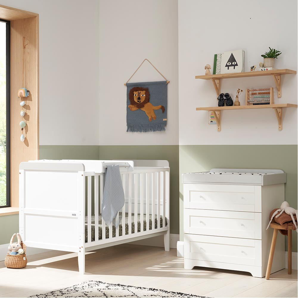 Tutti Bambini Rio 2 Piece Room Set - White/Dove Grey at Pram World
