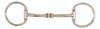 Eggbutt Snaffle Horse Bit Myler Style Curved mouth, Copper Ring Rollers and Copper Inlays