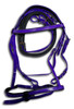 PVC Bridle with Rubber Reins Purple, Violet Blue 