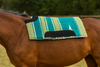 Premium Navajo Western Saddle Pad with cut back & fleece underlay. Designed for high-withered horses, durable, shock-absorbent & breathable.