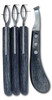 Set of 4- Farrier Hoof Knife / Eye Loop Knifes, Steel grade 40/41