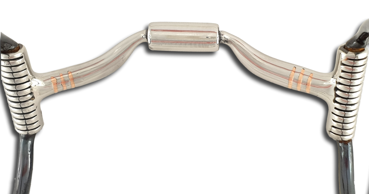 Western Dee Sweet Iron Ring Horse Bit with Copper inlays