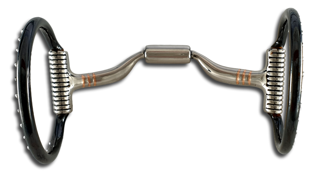 Western Dee Bit Sweet Iron Ring Horse Bit with Copper inlays