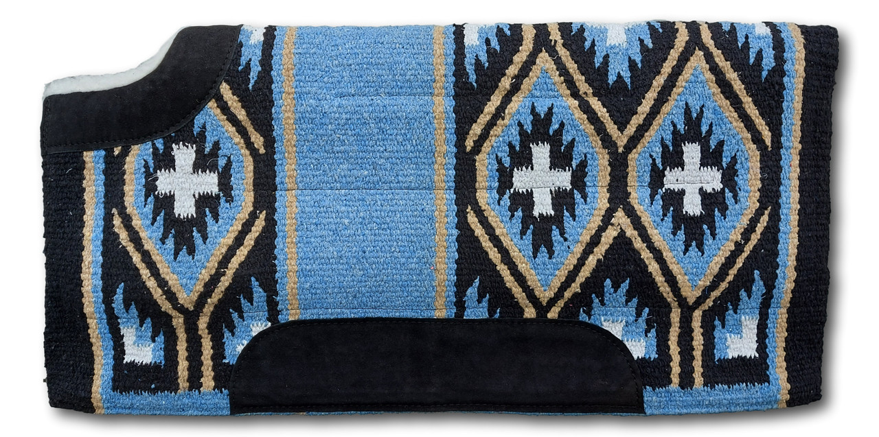 Navajo Western Saddle Pad/Saddle Cloths Thick Fur Padding back 