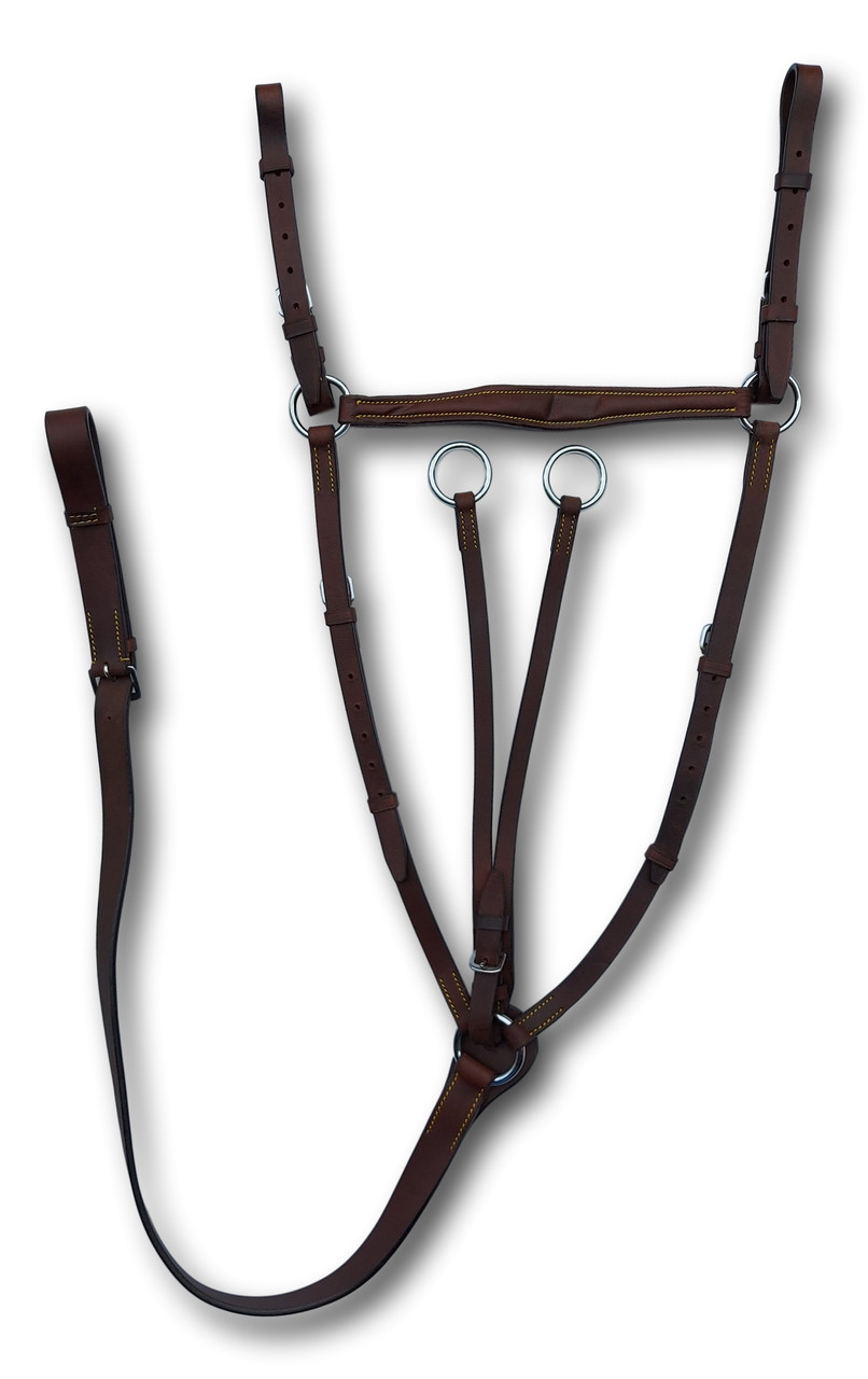Leather Hunting Breastplate  with Running Martingale