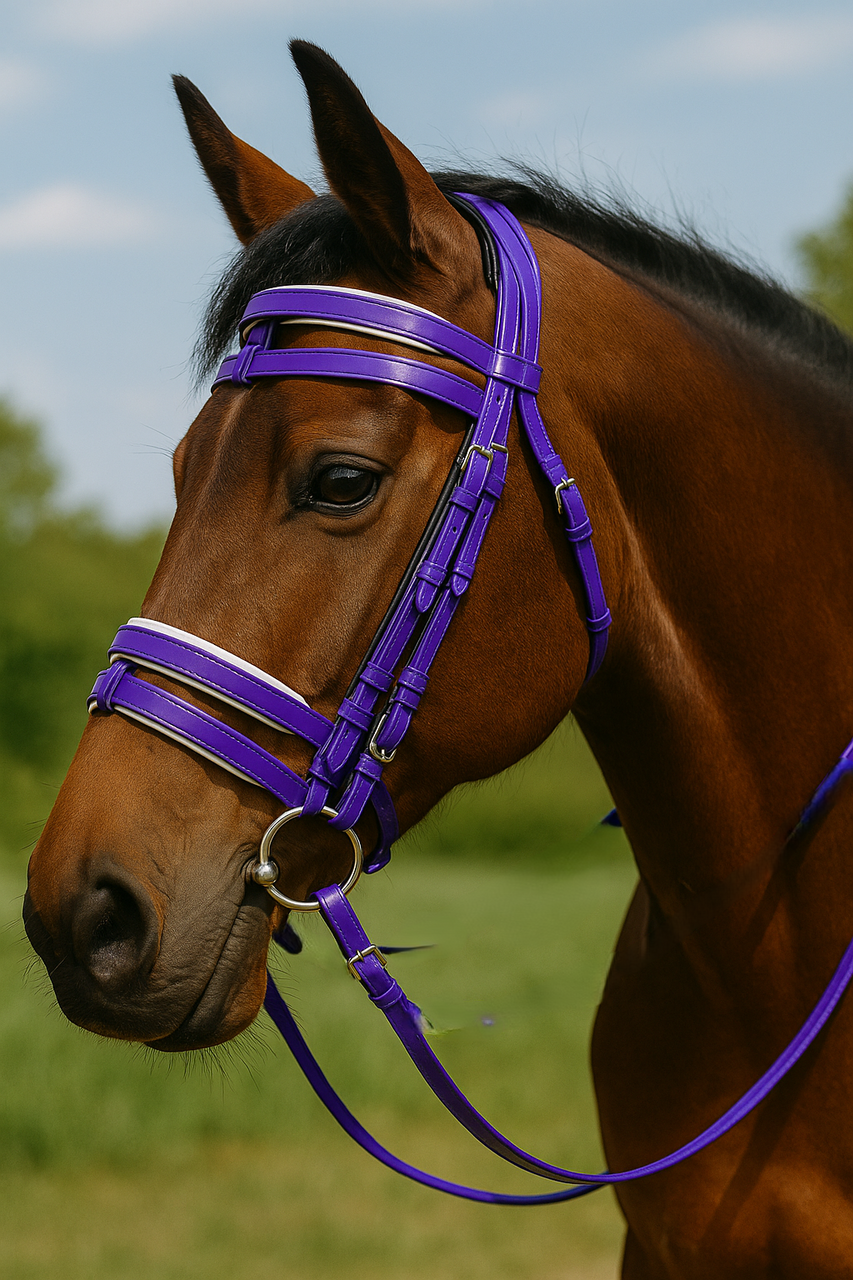 Red PVC Horse Bridle,   PVC Bridle with Rubber Reins,   Horse Bridle with White padding,  Durable PVC Bridle for Horses,  Everyday Riding Bridle,  Easy Clean Horse Bridle,  Rubber Reins with Good Grip,  High Quality PVC Horse Tack, Comfortable Horse Bridle, Stylish Horse Bridle for Shows