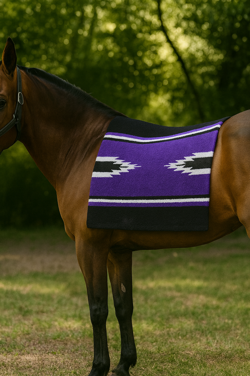 Navajo saddle cloth, western saddle pad, Navajo print saddle blanket, horse saddle cloth, western riding gear, cotton blend saddle pad