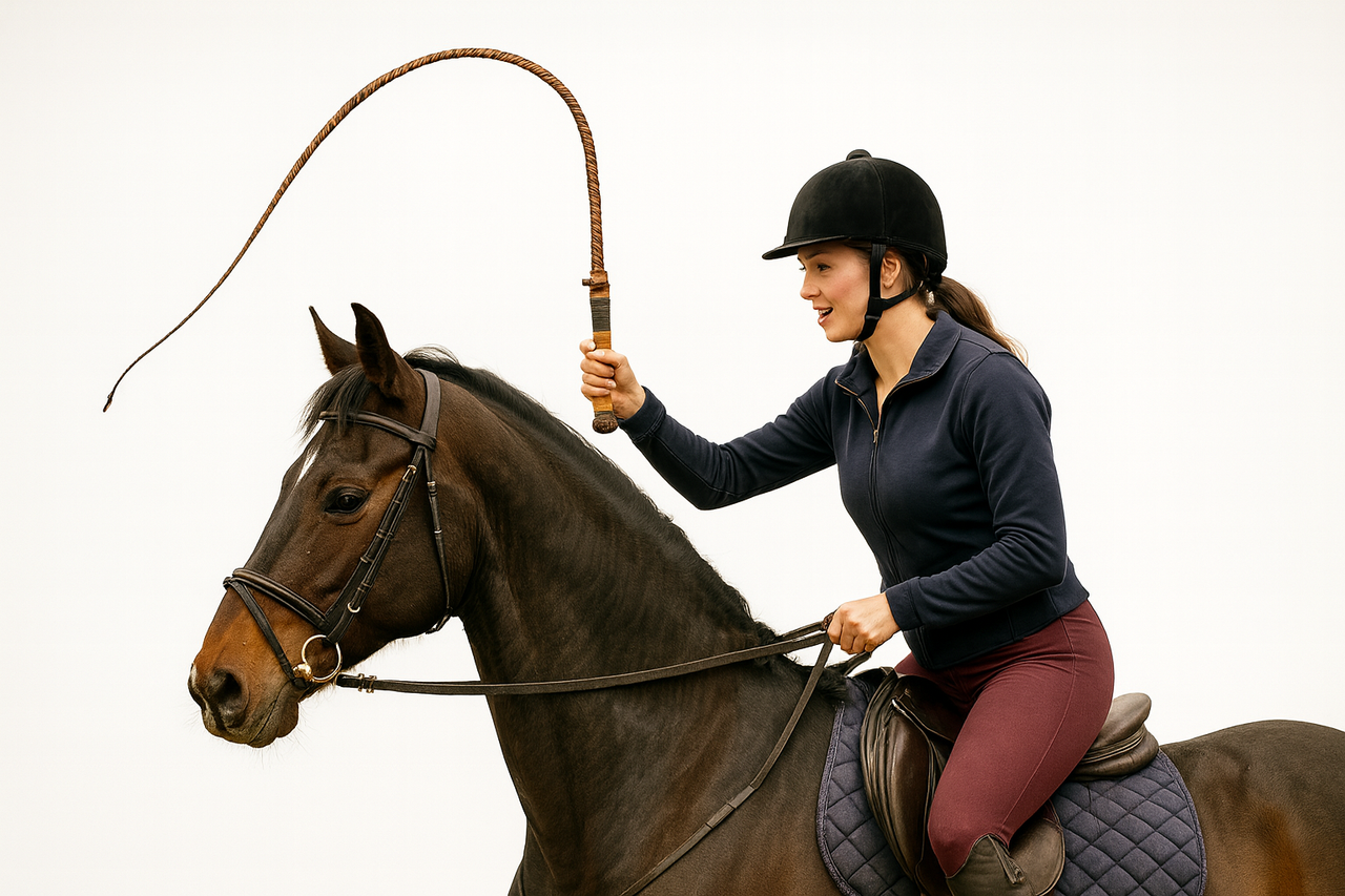 6 Plait Genuine Leather Stock Whip – Premium Hand-Crafted Quality 