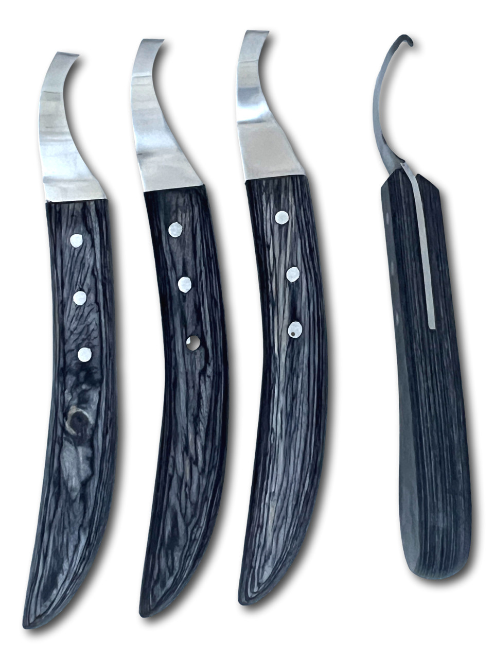 Set of 4- Farrier Hoof Knife / Eye Loop Knifes, Steel grade 40/41