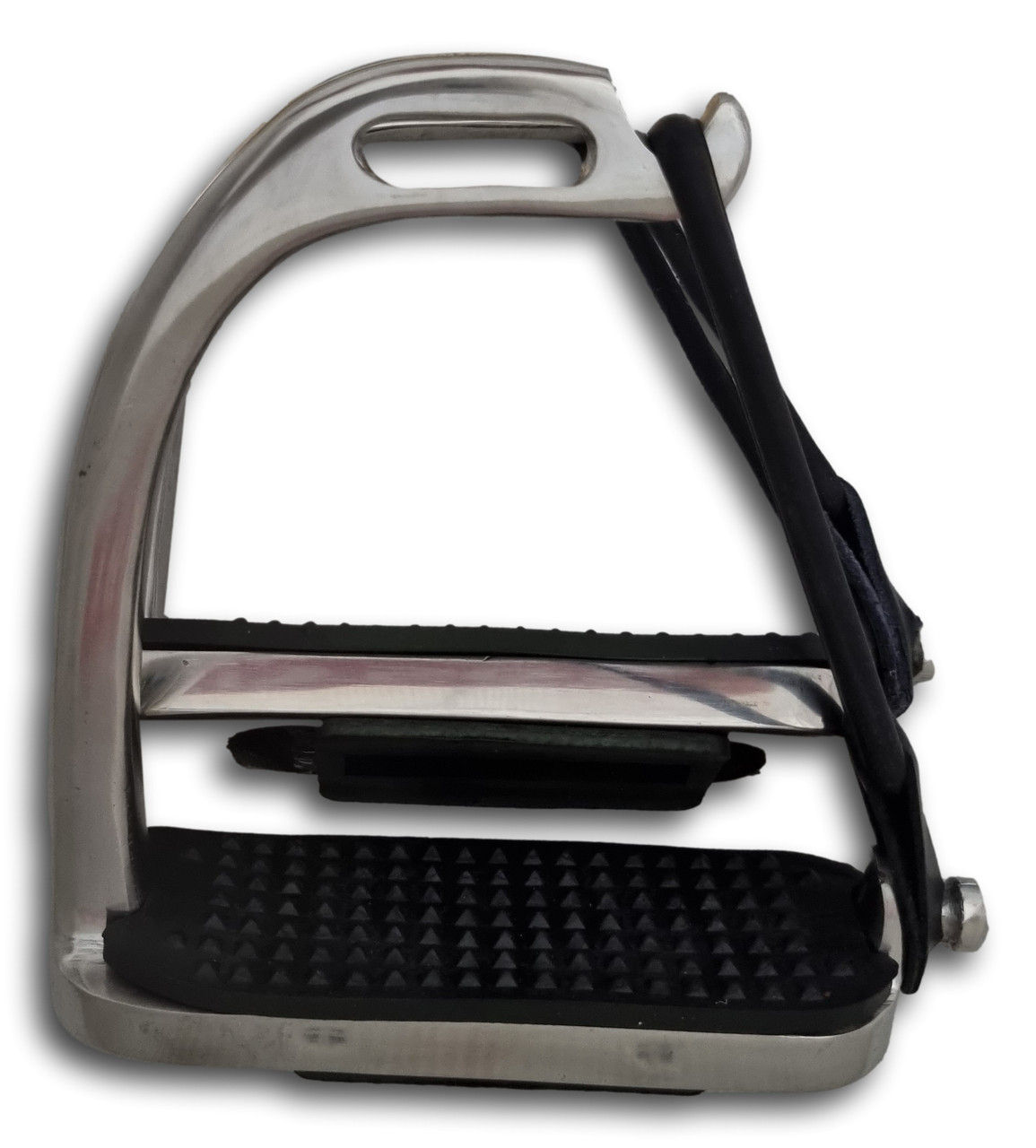 Shop high-quality Peacock Safety Stirrups made from durable stainless steel with non-slip rubber treads. Non-rusty, secure, and designed with safety breakaway sides for rider protection. Available in sizes 4" to 5"