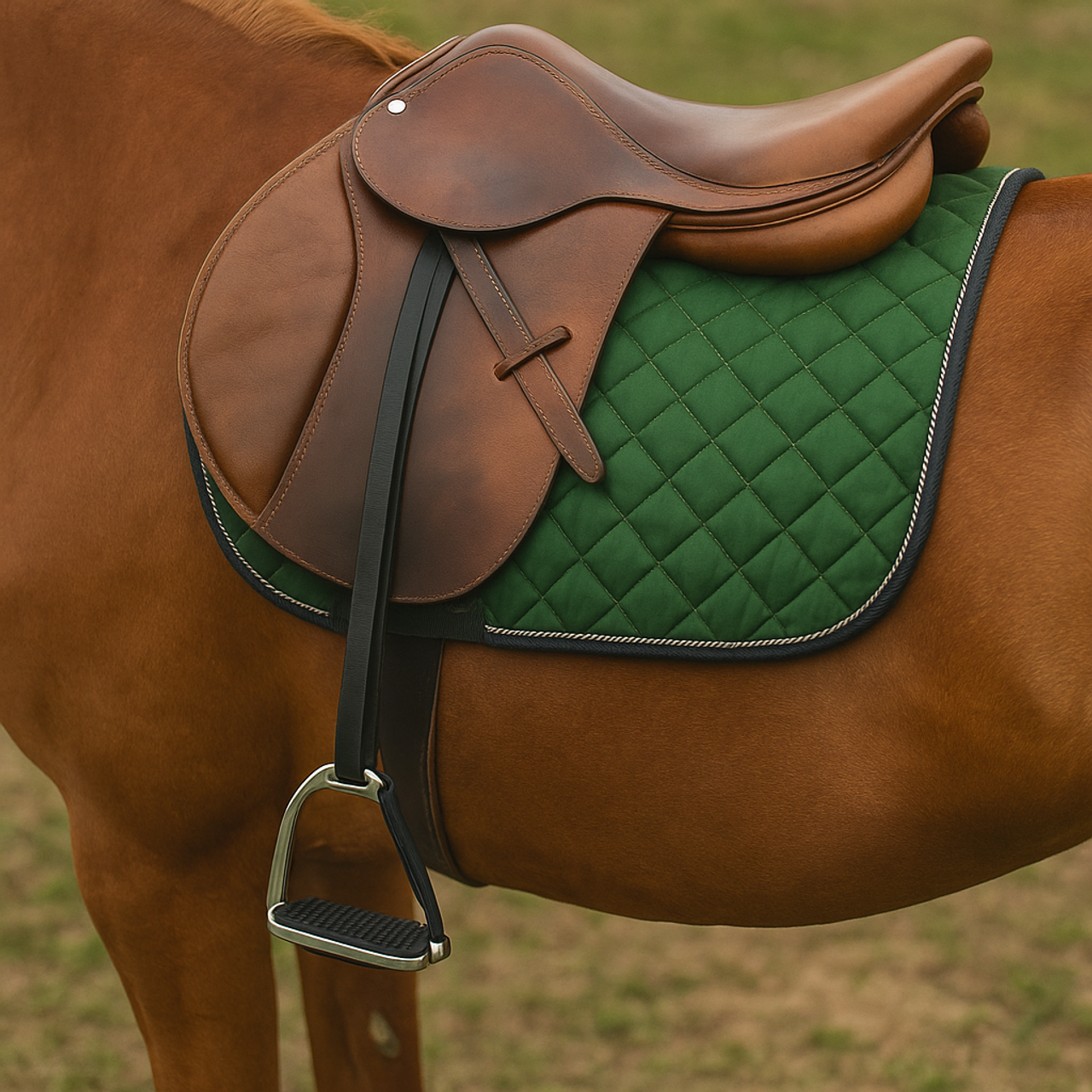 Shop high-quality Peacock Safety Stirrups made from durable stainless steel with non-slip rubber treads. Non-rusty, secure, and designed with safety breakaway sides for rider protection. Available in sizes 4" to 5"