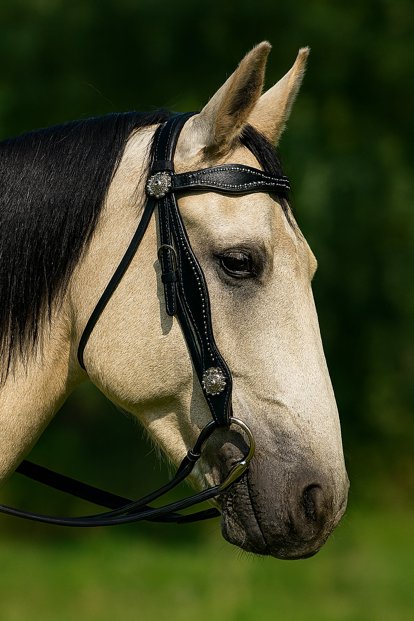 Concho Western BRIDLE - Headstall With reins