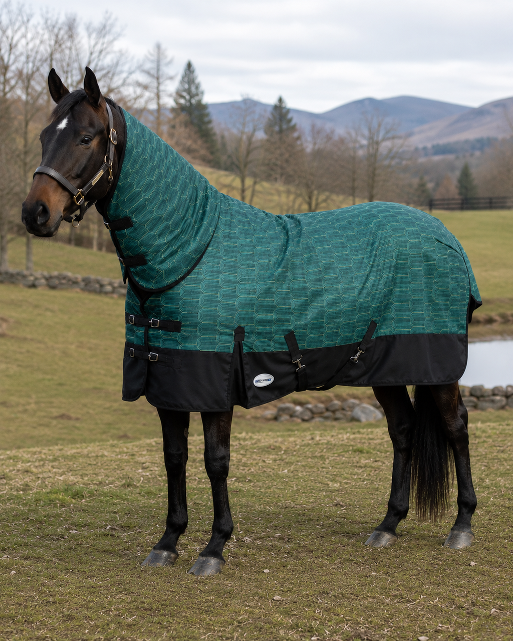 Deluxe 1200D Ripstop Waterproof Combo Horse Rug – 100G Fill