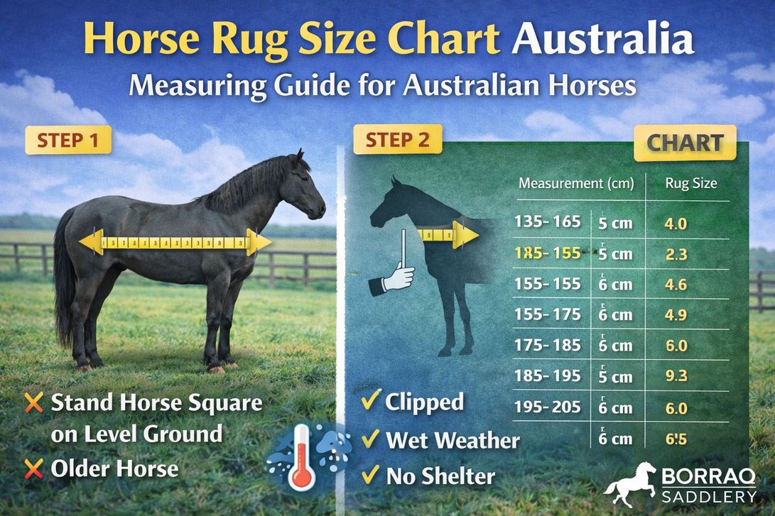 Horse Rug Size Chart Australia: How to Measure Your Horse Correctly
