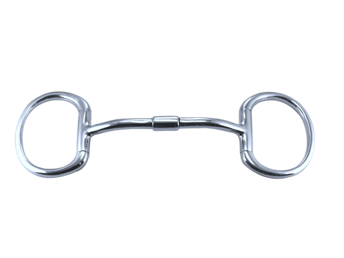 Eggbutt Snaffle Roller Horse Bit Myler Style Curved mouth with Roller & Copper inlays