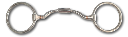 Loose ring Snaffle Horse Bit (Gen-3) Wide Port Mouth Roller link