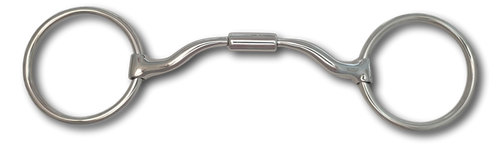 Loose ring Snaffle Horse Bit (Gen-3) Wide Port Roller link