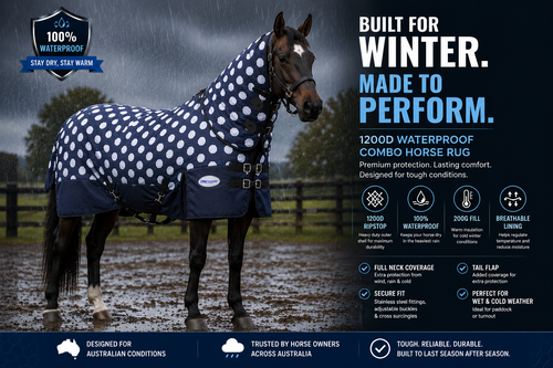 Deluxe 1200D, 200g Fill, Ripstop Waterproof Combo Horse Rug