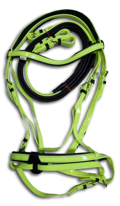 PVC Bridle with Padding and Rubber Reins