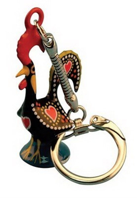 Rooster of Barcelos Metal Keychain