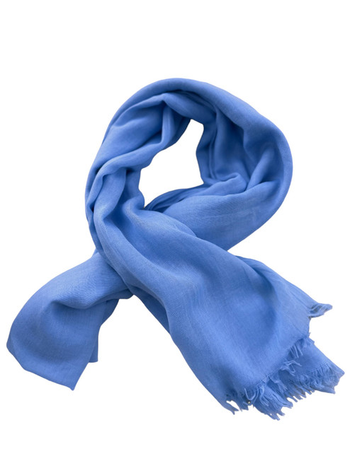 Light BlueLightweight Cashmere and Viscose Scarf 