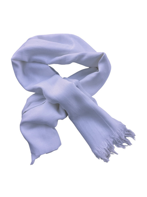 White Lightweight Cashmere and Viscose Scarf  White Lightweight Cashmere and Viscose Scarf