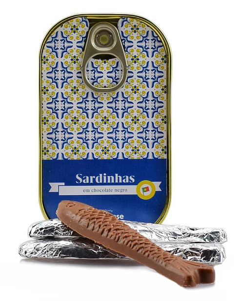 Avianense Milk Chocolate Sardines in Azulejo Tin Avianense Milk Chocolate Sardines in Azulejo Tin