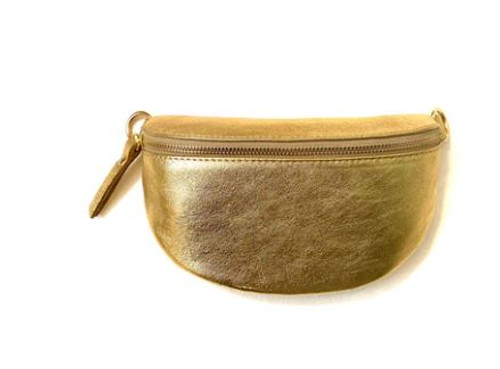 Gold Metallic Belt Bag - Barcelona 
