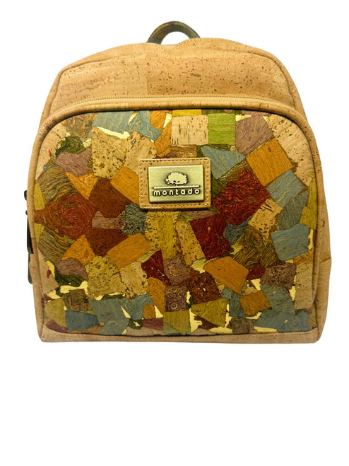 Natural Cork Backpack with Marmore Pattern Pocket Natural Cork Backpack with Marmore Pattern Pocket