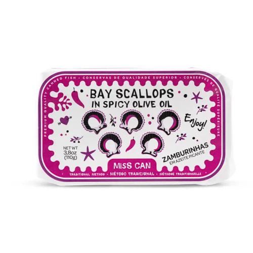 Miss Can Bay Scallops in Spicy Olive Oil  Miss Can Bay Scallops in Spicy Olive Oil