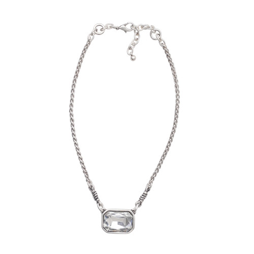 Sultans Rectangle Pewter Necklace