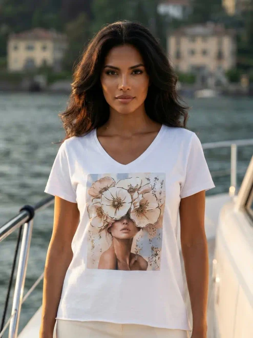 Ivory Floral Muse Tee