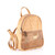Natural Cork Mini Backpack with Green Gold Accent Front Pocket