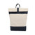 Navy Blue Cork and White Canvas Roll Back Pack 