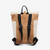 Natural Cork and White Canvas Roll Top Backpack  Natural Cork and White Canvas Roll Top Backpack