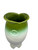 White and Green Ombre Fish Vase