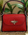 Red "Bee" Handbag with a Gold Chain - Barcelona