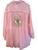 Light Pink Oversized Evil Eye Gauze Cotton Shirt 