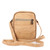 Natural Cork Mini Messenger Bag with Dark Brown Piping