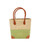 Trinidad Two Tone Raffia Straw Basket Bag - Black