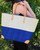 Trinidad Two Tone Raffia Straw Basket Bag - Black