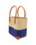Trinidad Two Tone Raffia Straw Basket Bag - Black