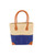 Trinidad Two Tone Raffia Straw Basket Bag - Black