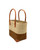 Trinidad Two Tone Raffia Straw Basket Bag - Black